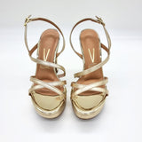 Vizzano 6292-260 High Heel Strappy Platform Sandal in Golden