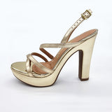 Vizzano 6292-260 High Heel Strappy Platform Sandal in Golden