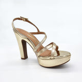 Vizzano 6292-260 High Heel Strappy Platform Sandal in Golden