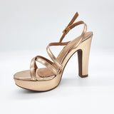 Vizzano 6292-260 High Heel Strappy Platform Sandal in Rose Gold