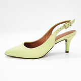 Vizzano 1185-700 Mid Heel Slingback in Mint Napa