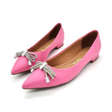 Vizzano 1206-290 Pointy Toe Flat in Pink Napa