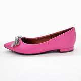 Vizzano 1206-290 Pointy Toe Flat in Pink Napa