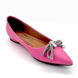 Vizzano 1206-290 Pointy Toe Flat in Pink Napa