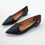 Vizzano 1206-261 Pointy Toe Flat in Black Napa