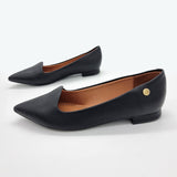 Vizzano 1206-261 Pointy Toe Flat in Black Napa