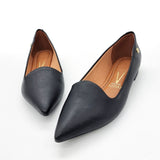 Vizzano 1206-261 Pointy Toe Flat in Black Napa