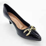 Beira Rio 4076-1302 Pointy Toe Pump in Black Patent