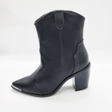 Vizzano 3070-108 Pointy Toe Ankle Boot in Black Napa