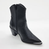 Vizzano 3070-108 Pointy Toe Ankle Boot in Black Napa