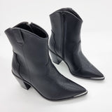 Vizzano 3070-108 Pointy Toe Ankle Boot in Black Napa