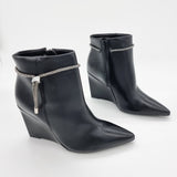 Vizzano 3099-101 Wedge Heel Boot in Black Napa