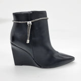Vizzano 3099-101 Wedge Heel Boot in Black Napa