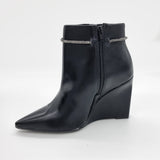 Vizzano 3099-101 Wedge Heel Boot in Black Napa