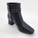 Vizzano 3098-103 Block Heel Boot in Black Napa