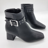 Vizzano 3098-103 Block Heel Boot in Black Napa