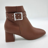 Vizzano 3098-103 Block Heel Boot in Cinnamon Napa