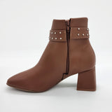 Vizzano 3098-103 Block Heel Boot in Cinnamon Napa