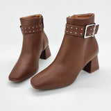 Vizzano 3098-103 Block Heel Boot in Cinnamon Napa