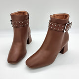 Vizzano 3098-103 Block Heel Boot in Cinnamon Napa