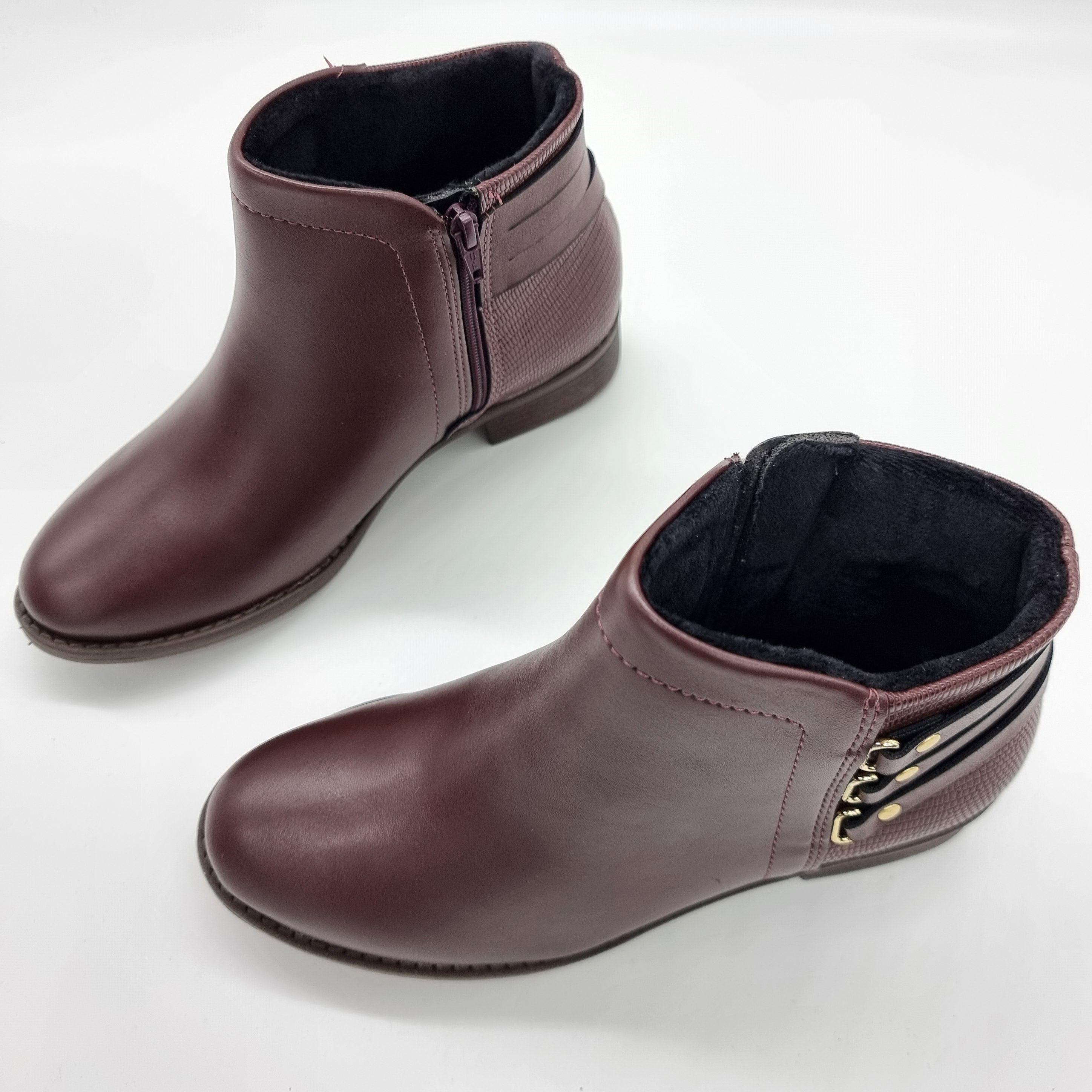Modare 7057 218 Flat Ankle Boot in Burgundy Charley Boutique