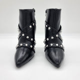 Vizzano 3049-247 Pointy Toe Stiletto Heel Ankle Boot in Black