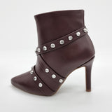 Vizzano 3049-247 Pointy Toe Stiletto Heel Ankle Boot in Burgundy