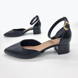 Beira Rio 4182-204 Pointy Toe Ankle Strap Pump in Black