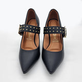 Vizzano 1184-1181 Studded Mary-Jane Pointy Toe Pump in Black