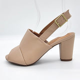 Vizzano 6262-456 Block Heel Slingback Mule in Beige