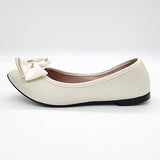 Moleca 5727-129 Pointy Toe in Off White Napa