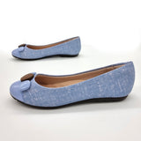 Moleca 5800-101 Round Toe Flat in Jeans