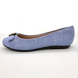 Moleca 5800-101 Round Toe Flat in Jeans