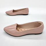 Moleca 5635-816 Pointy Toe Loafer Flat in Pastel Pink Patent