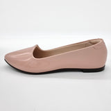 Moleca 5635-816 Pointy Toe Loafer Flat in Pastel Pink Patent