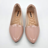 Moleca 5635-816 Pointy Toe Loafer Flat in Pastel Pink Patent