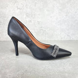 Vizzano 1184-1174 Pointy Toe Pump in Black Napa