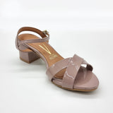 Vizzano 6291-927 Block Heel Sandal in Taupe Patent