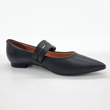 Vizzano 1206-295 Pointy Toe Studded Mary-Jane Flat in Black