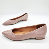 Vizzano 1206-200 Pointy Toe Flat in Taupe Patent