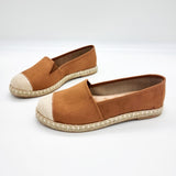 Moleca 5801-101 Round Toe Espadrille Flat in Camel