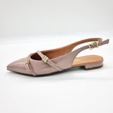 Vizzano 1206-296 Pointy Toe Slingback Flat in Taupe Patent