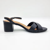 Vizzano 6291-927 Block Heel Sandal in Black Napa