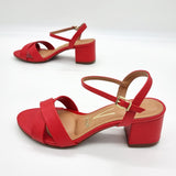 Vizzano 6291-927 Block Heel Sandal in Red Napa