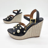 Vizzano 6283-2117 Studded Wedge Sandal in Black