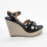 Vizzano 6283-2117 Studded Wedge Sandal in Black