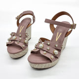 Vizzano 6283-2117 Studded Wedge Sandal in Taupe