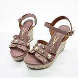 Vizzano 6283-2117 Studded Wedge Sandal in Taupe