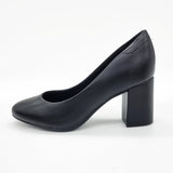 Beira Rio 4320-100 Block Heel Round Toe Pump in Black