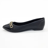 Beira Rio 4136-1106 Pointy Toe Flat in Black